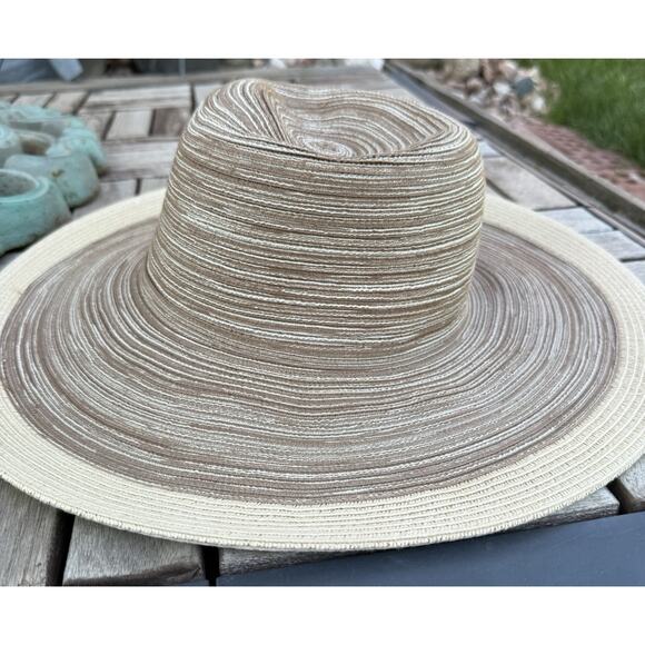 Four Buttons San Diego UPF 50+ Woven Poly Paper Sun Hat Shade Pool OS Cinnamon - Picture 2 of 5